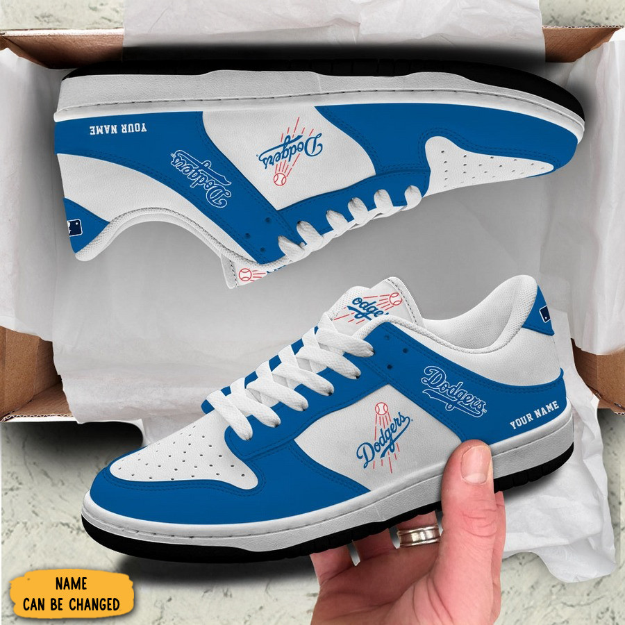 Personalized Los Angeles Dodgers SB Dunk Low Top Shoes Baseball Team Gift Ideas