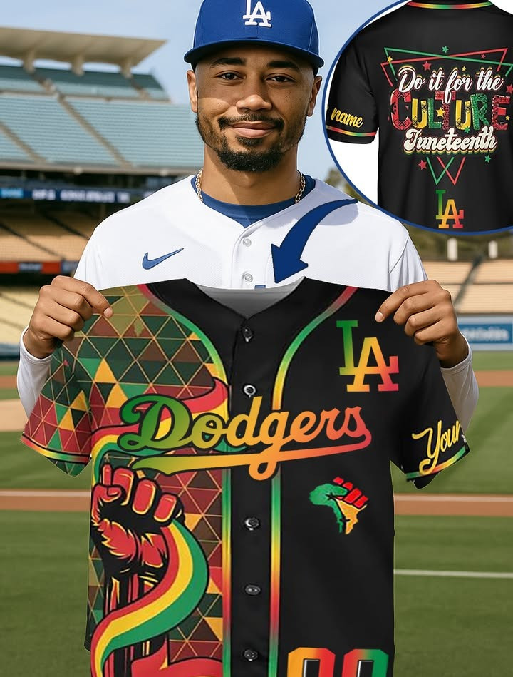 Personalized Los Angeles Dodgers x Juneteenth Jersey Do It For The Future Dodgers Merch