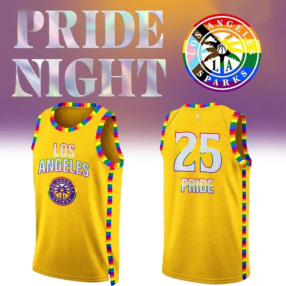 Personalized Los Angeles Sparks Pride Night 2025 Special Basketball Jersey Presents For Baseball Lovers