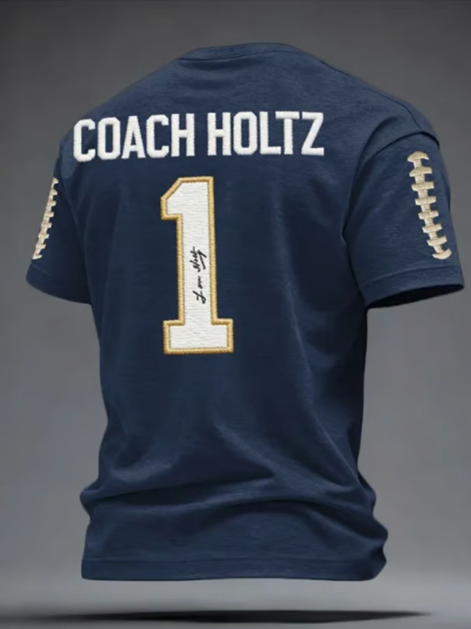 Personalized Lou Holtz Coach Holtz Number One T-Shirt Notre Dame Football Legacy Tribute Gear Best For Supporters