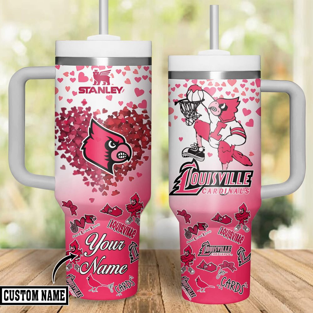 Personalized Louisville Cardinals Basketball Tumbler Louisville Cardinals Merch Gift Ideas For Basketball Players