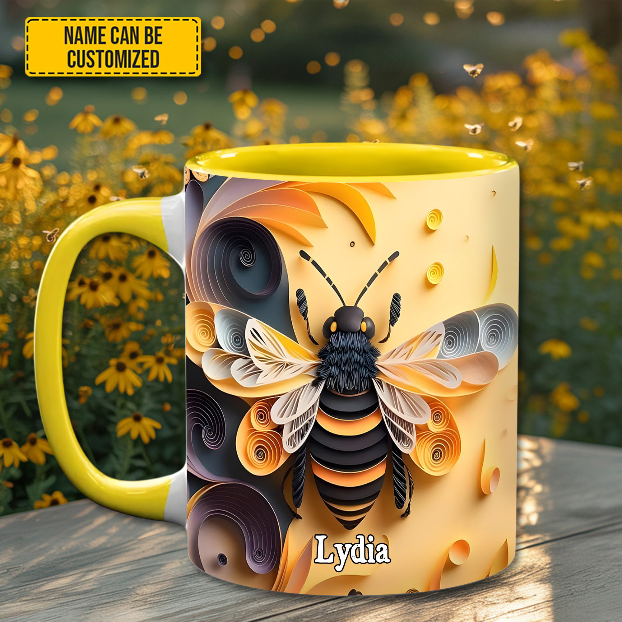 Personalized Love Bee Mug Nature Themed Morning Coffee Mug Gifts For Her