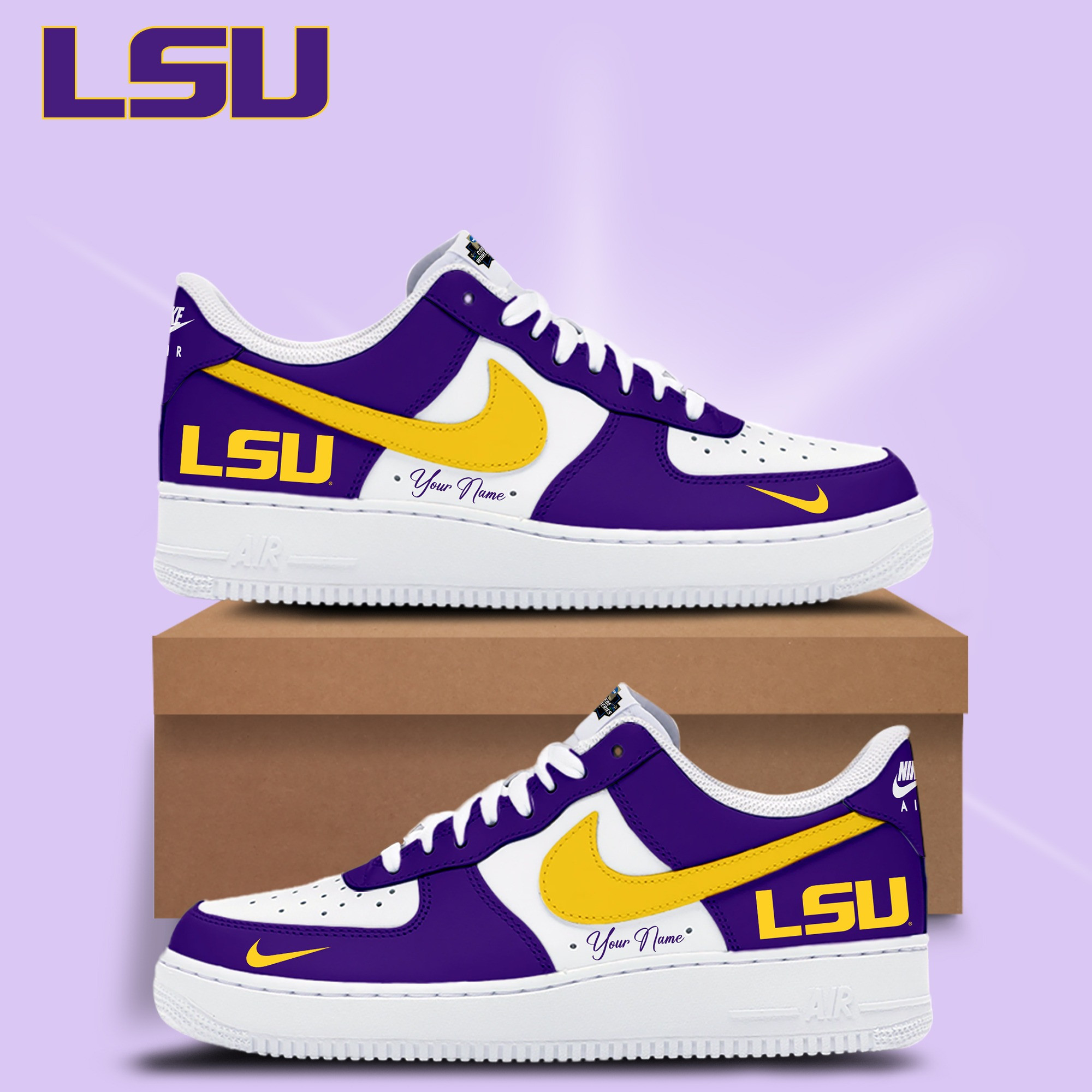 Personalized LSU Tigers Baseball Shoes 2025