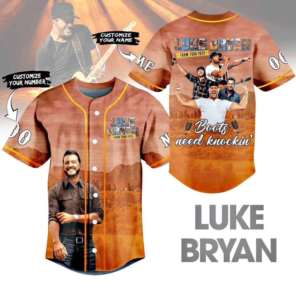 Personalized Luke Bryan Farm Tour 2025 Limited Edition Baseball Jersey Gifts For Music Fans