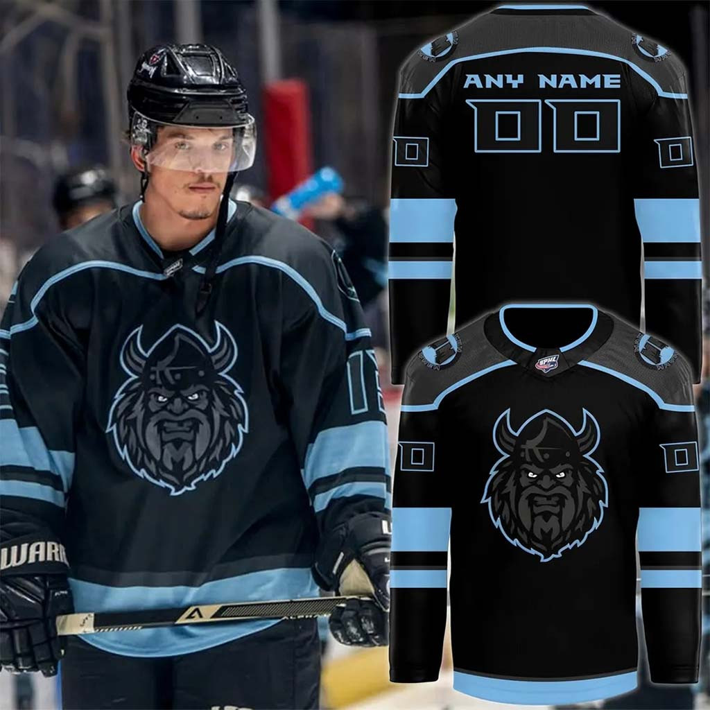 Personalized Macon Mayhem 2026 Blackout Hockey Jersey Good Gifts For Hockey Fans