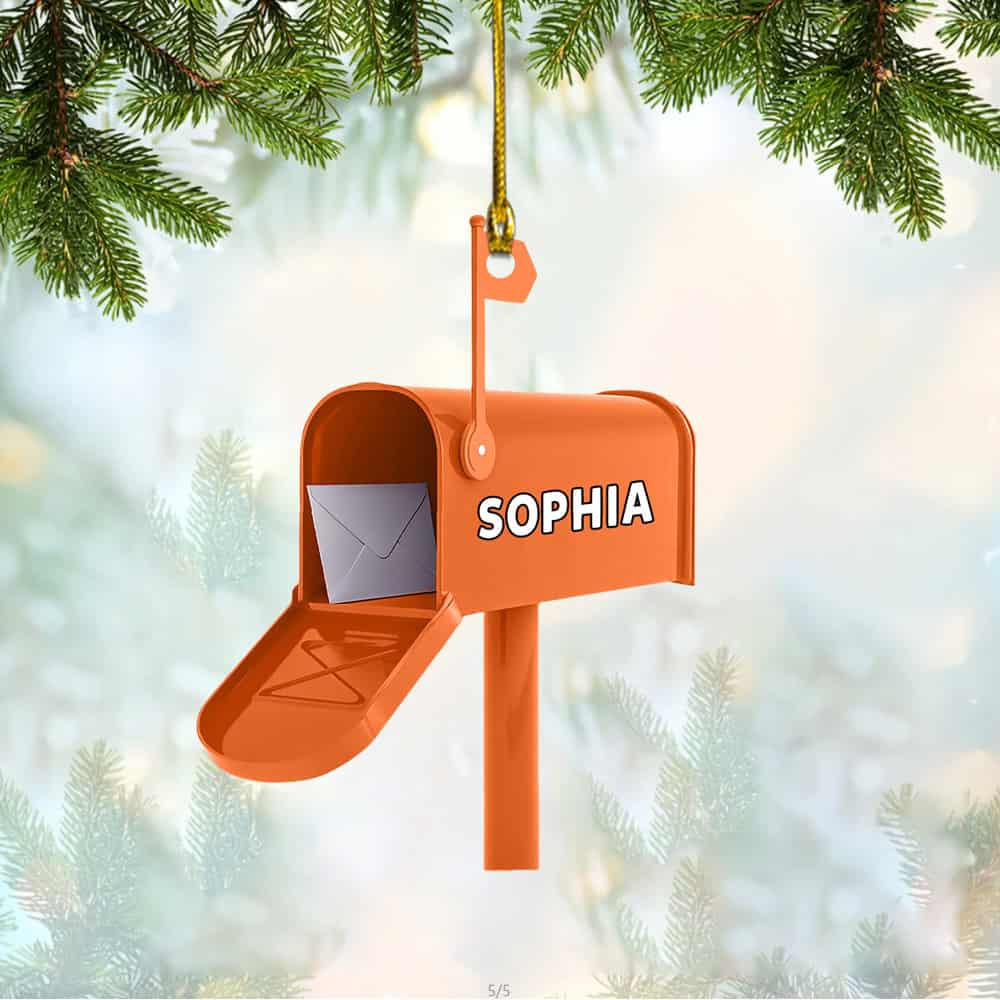 Personalized Mailbox Christmas Ornament Gift For Post Office
