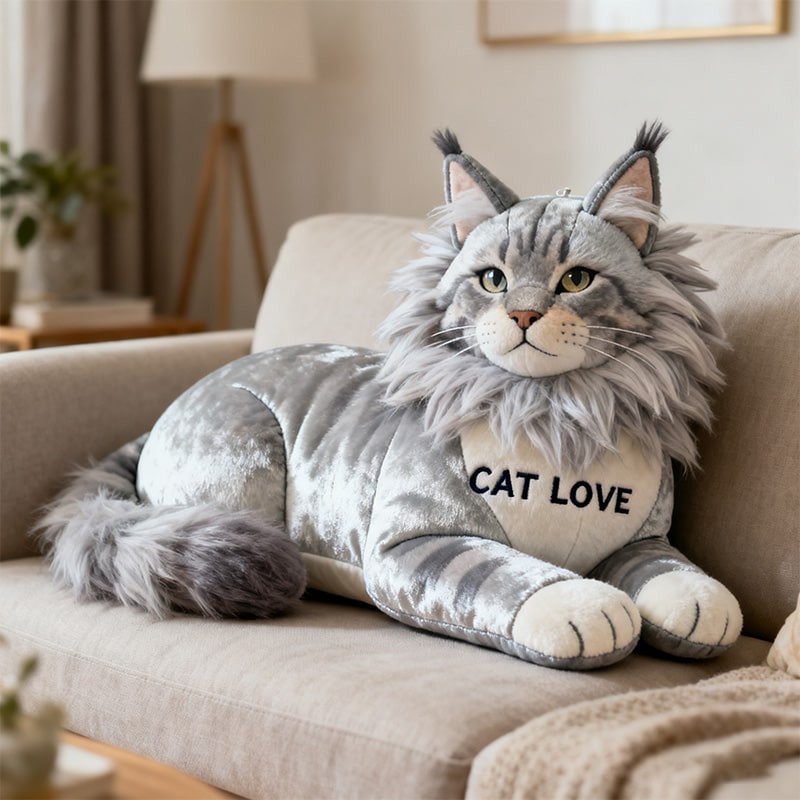 Personalized Maine Coon Cat Pillow Home Decor Christmas Gifts For Cat Lovers