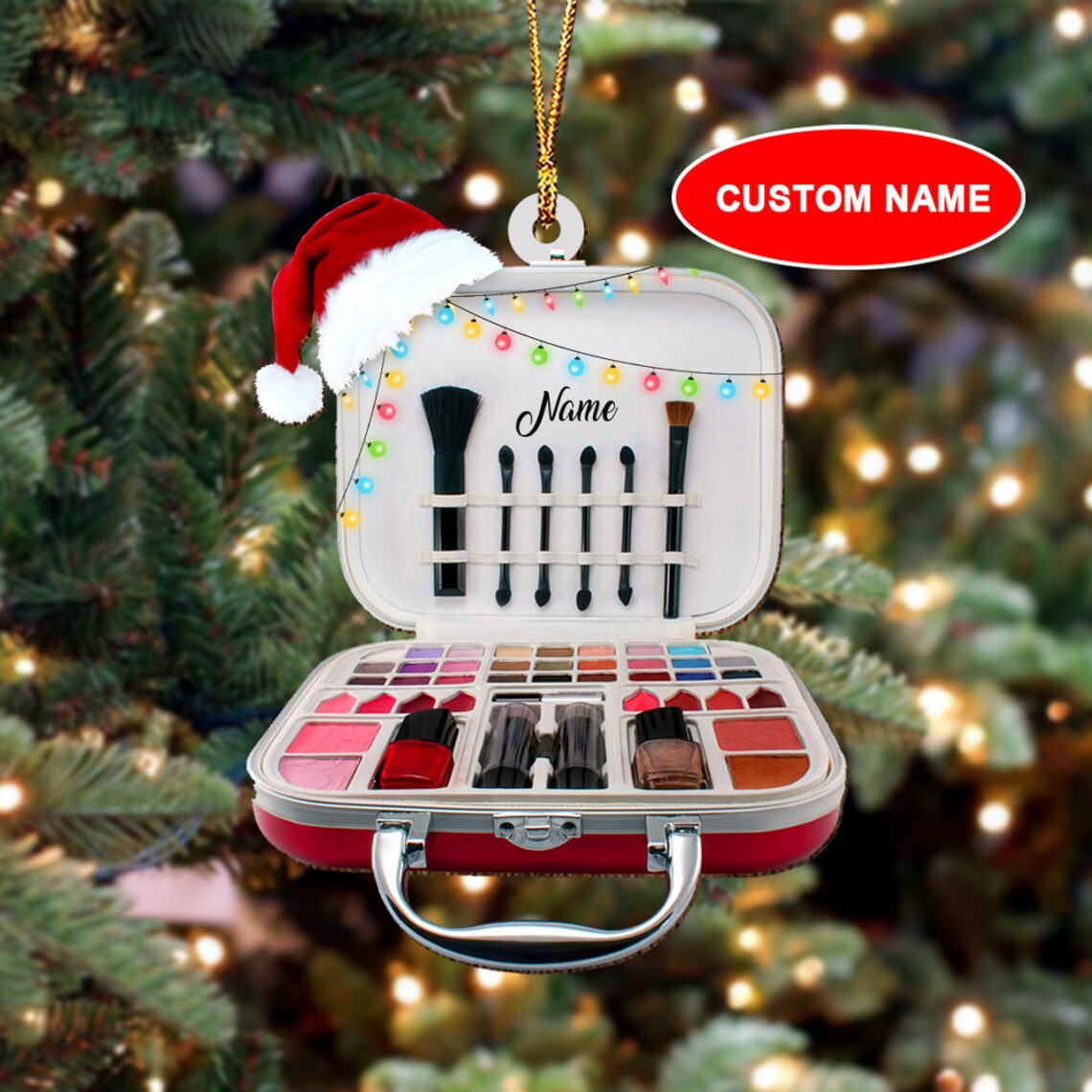 Personalized Make Up Ornament Make Up Christmas Ornament Make Up Car Ornament Make Up Artist Ornament Cosmetologist MUA Ornament