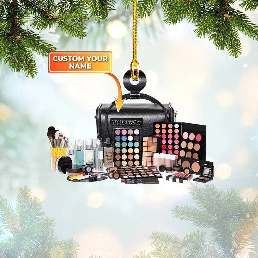 Personalized MakeUp Box Christmas Ornament MakeUp Box Ornament MakeUp Box C