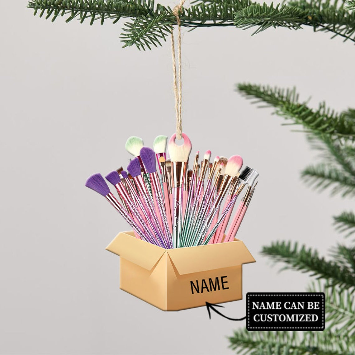 Personalized Makeup Box Ornament Makeup Artist Christmas Ornament Gift Make Up Ornament For Girls Christmas Gift For Children