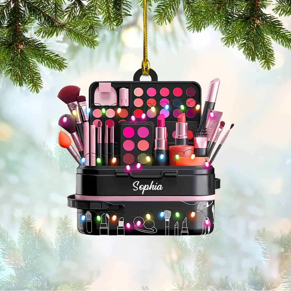 Personalized Makeup Tools Christmas Ornament Gift For Makeup Artist