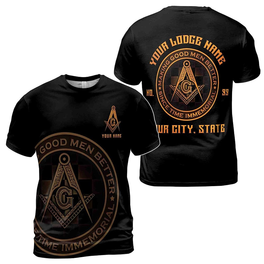 Personalized Making Good Men Better Masonic Lodge T-Shirt Birthday Ideas For Boyfriend