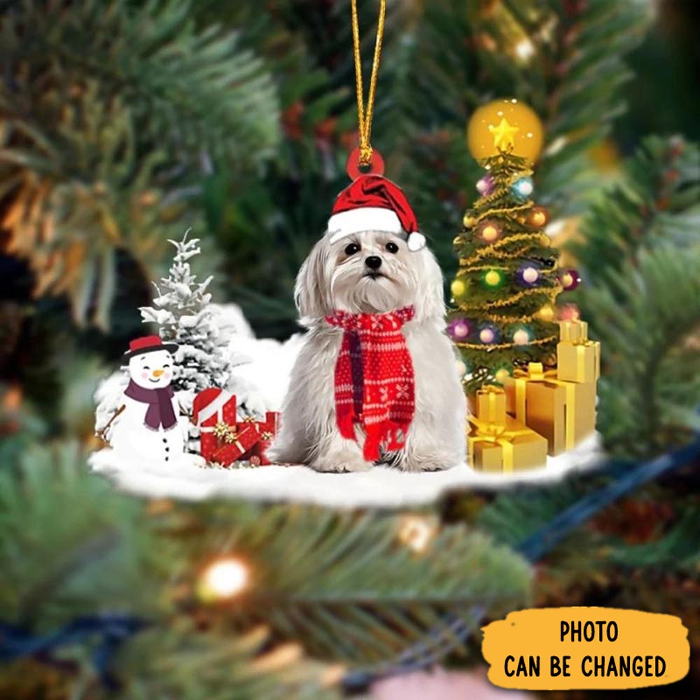 Personalized Maltese Christmas Ornament Sweet Ornament Gift For Couples