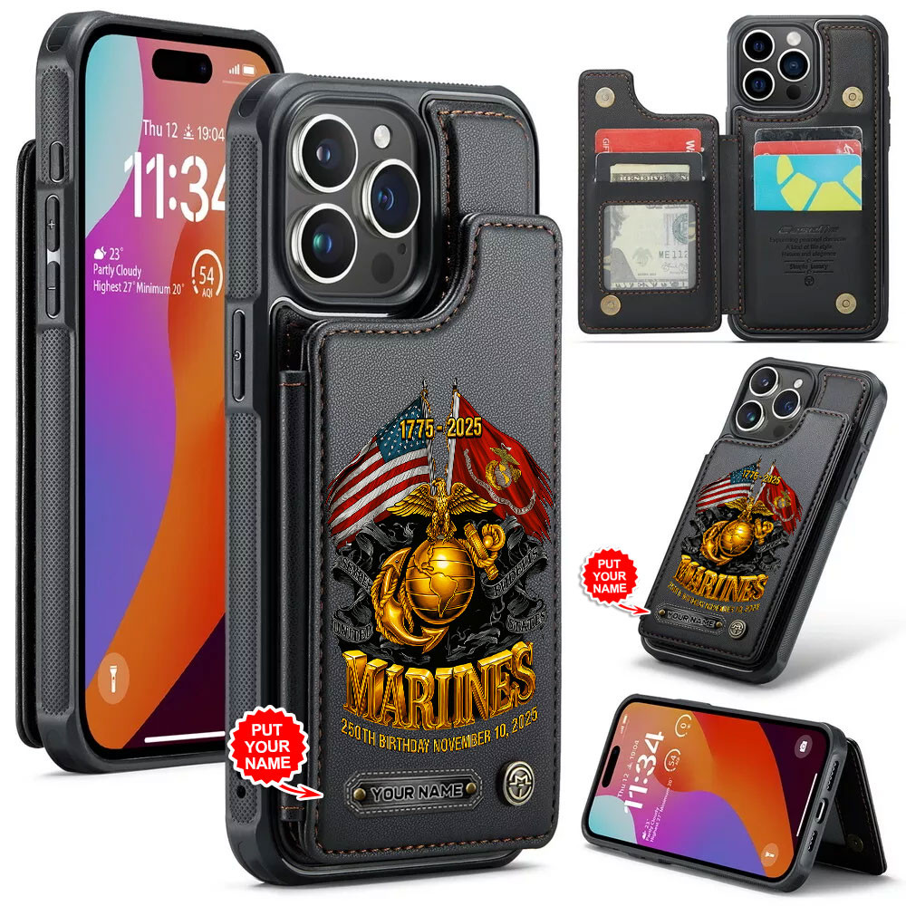 Personalized Marines 250th Birthday November 10 2025 Phone Case Cool Gifts For Veterans