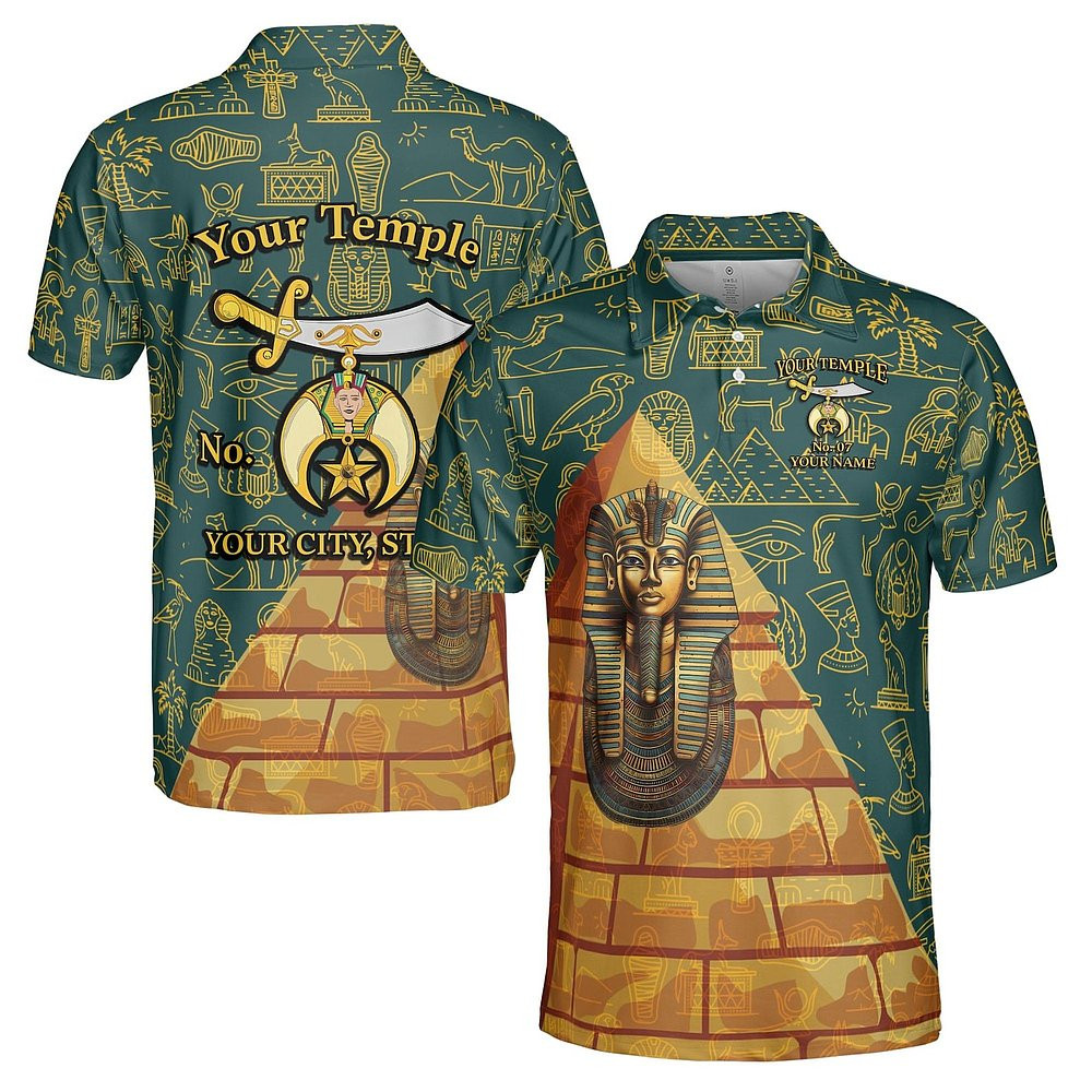 Personalized Masonic Noble Shriner Men's Polo Shirt Good Gifts For Boyfriend