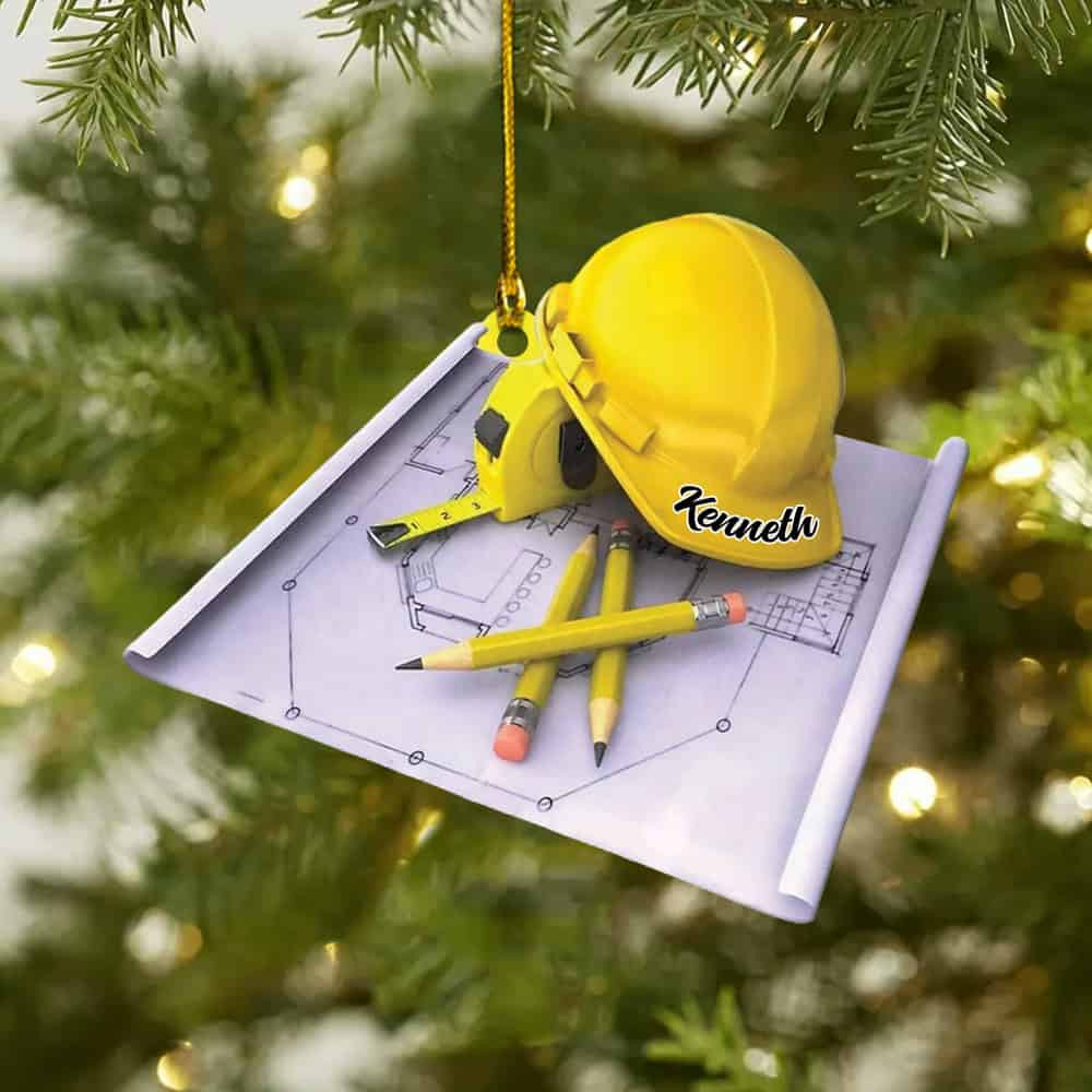 Personalized Mechanic Civil Engineer Christmas Ornament Gift For Engineer