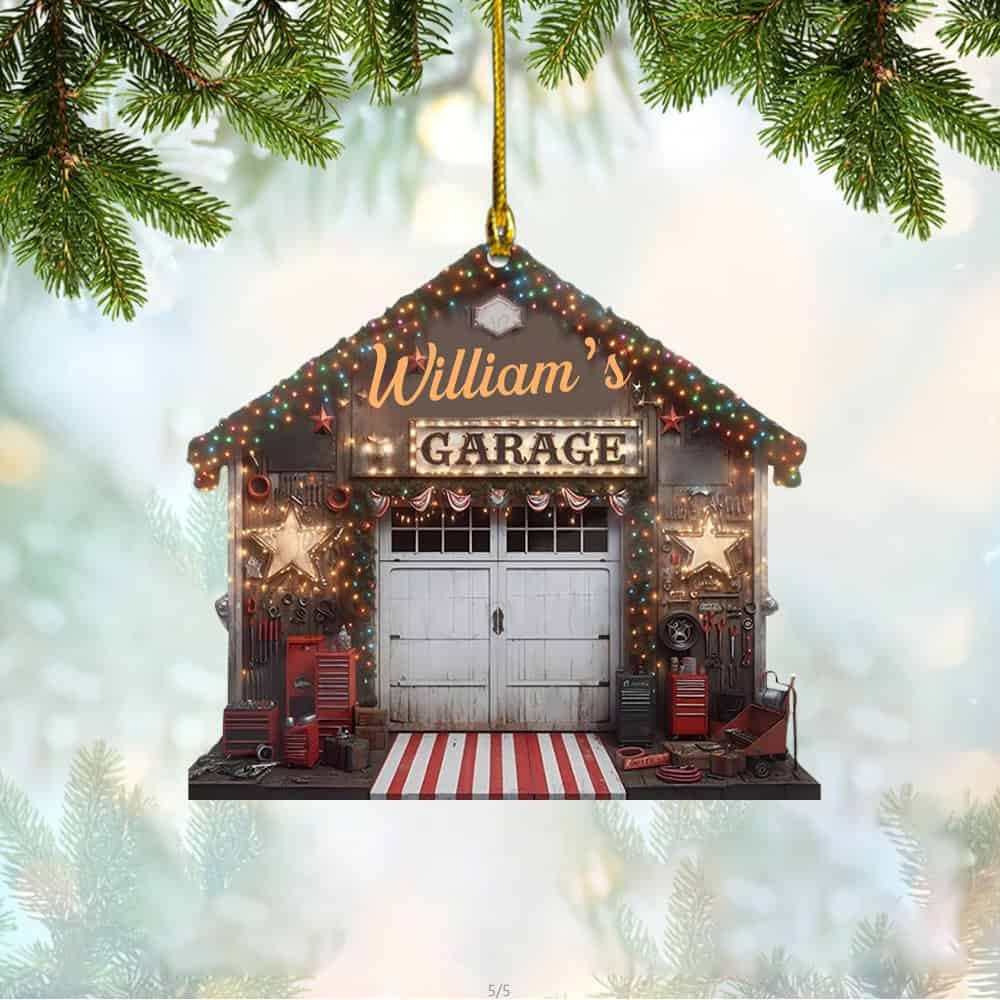 Personalized Mechanic Garage Ornament Gift For Mechanic