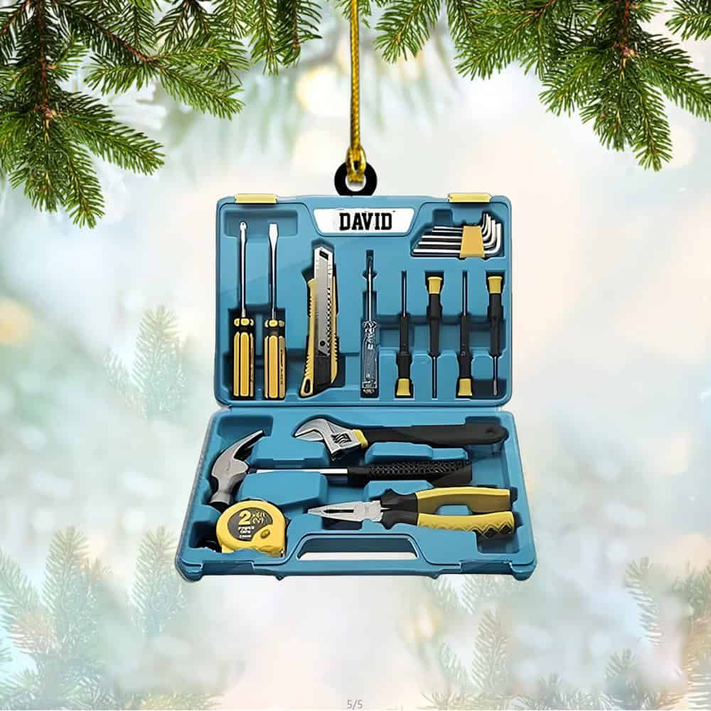 Personalized Mechanic Tool Box Ornament Christmas Gift For Mechanic