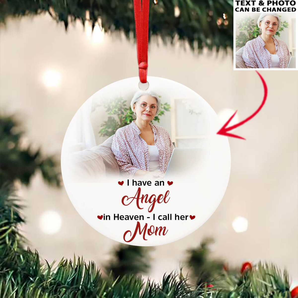 Personalized Memorial Christmas Ornaments With Picture For Mom Xmas Ornament Gifts