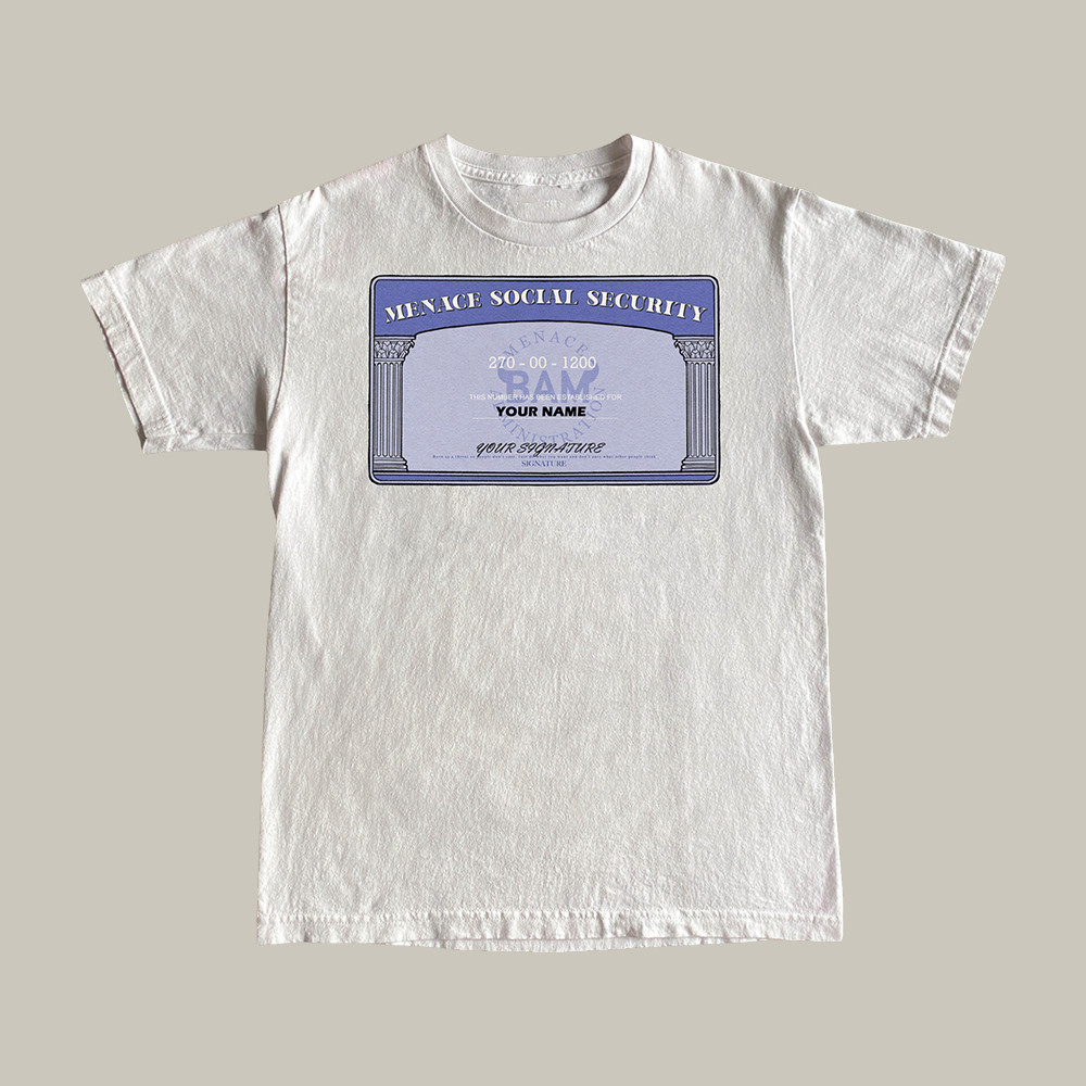 Personalized Menace Social Security Kanel Joseph T-Shirt Youtuber Merch Kanel Joseph Fan Gift