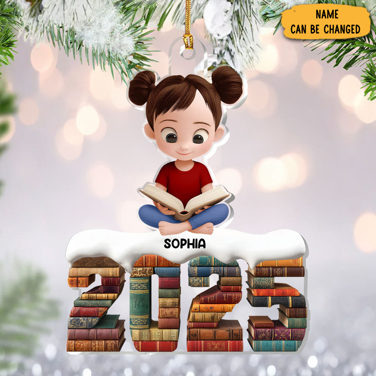 Personalized Merry Bookmas Christmas Ornament Christmas Decor Gifts For Book Readers