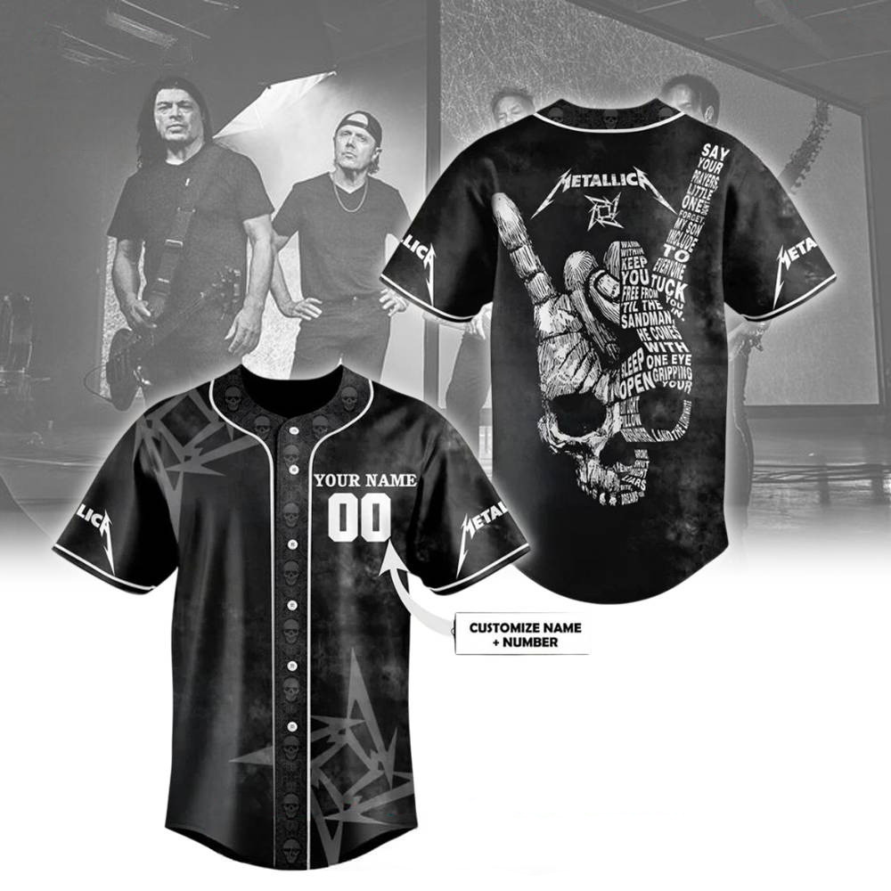 Personalized Metallica 2025 Tour Baseball Jersey Gifts For Music Lovers