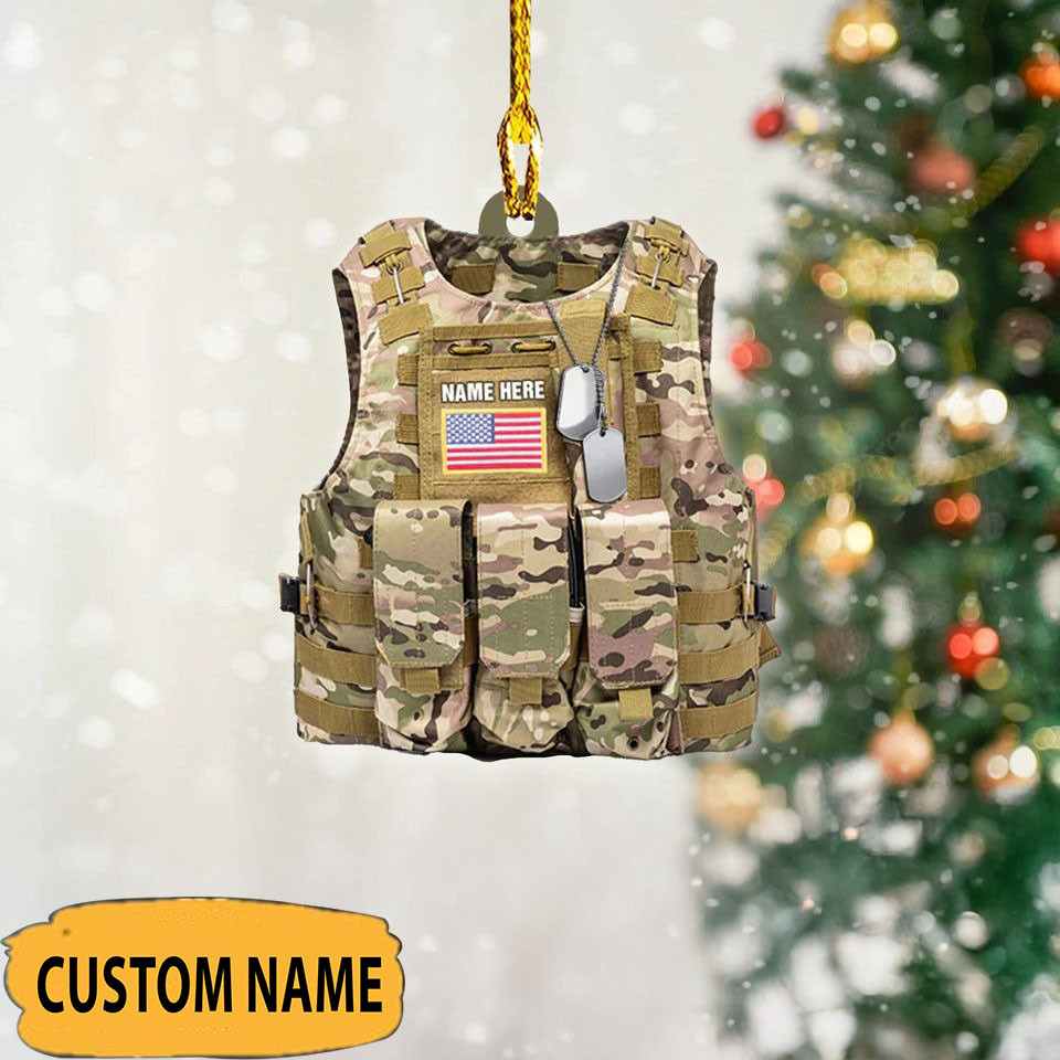Personalized Military Uniform Ornament Christmas Tree Ornament Gifts For Military Veterans