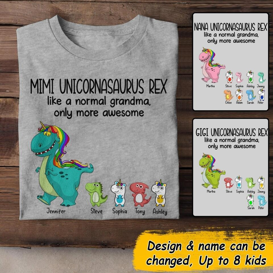 Personalized Mimi Unicornasaurus Rex Like A Normal Grandma T-Shirt Mother's Day Shirt Mother's Day Gifts - Present Ideas For Wife