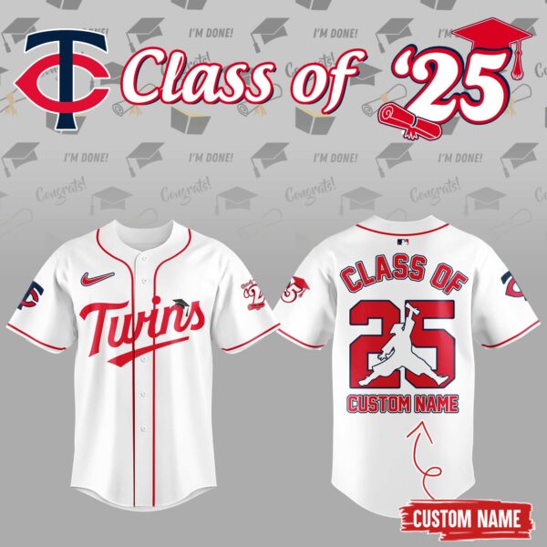 Personalized Minnesota Twins Class of 2025 Baseball Jersey Baseball Coach Gift Ideas