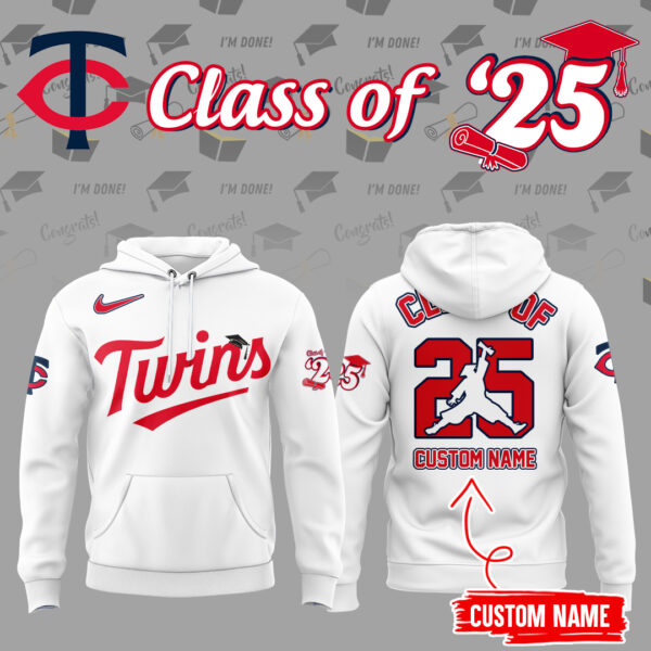 Personalized Minnesota Twins Class of 2025 Hoodie Unique Baseball Gifts