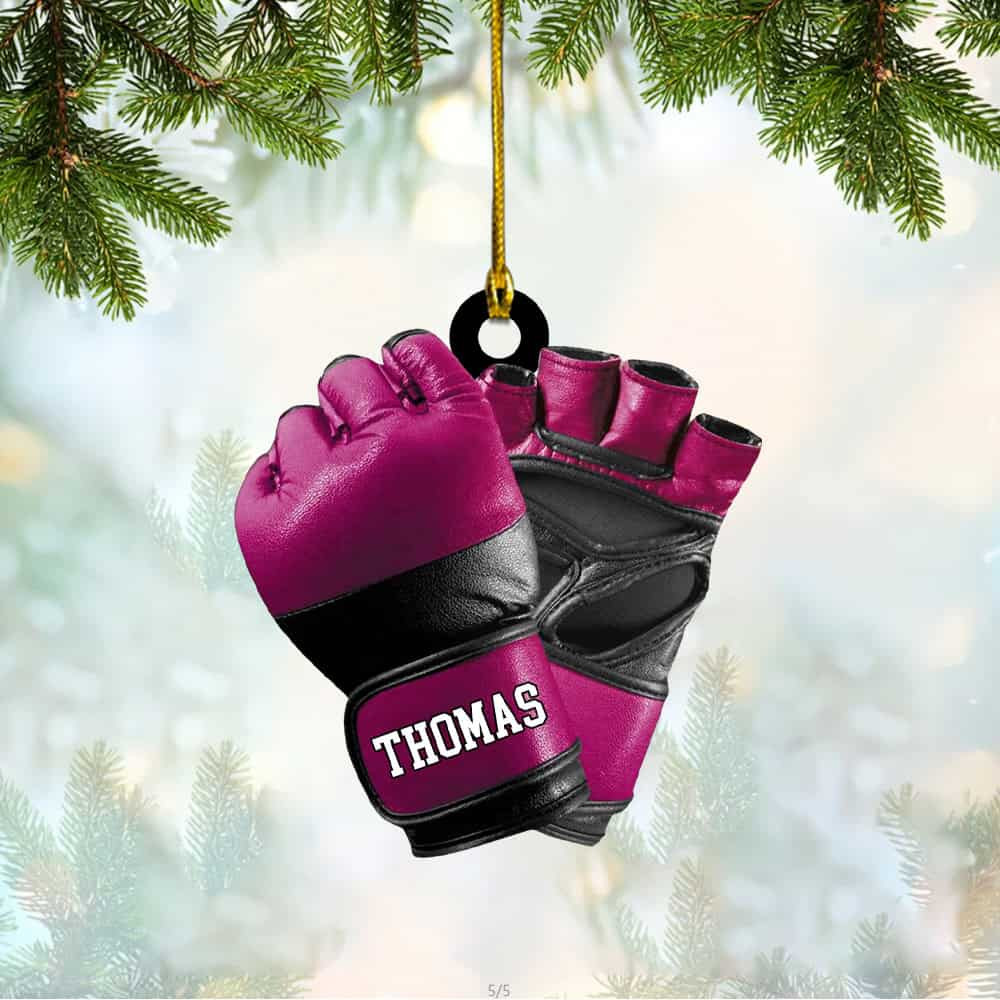 Personalized Mma Glove Christmas Ornament Gift For Mma Lover