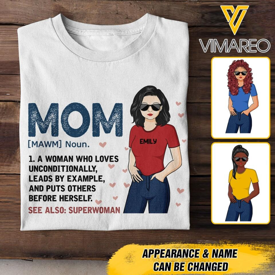 Personalized Mom See Also Superwoman T-Shirt Mother's Day Shirt First Mothers Day Gift Ideas