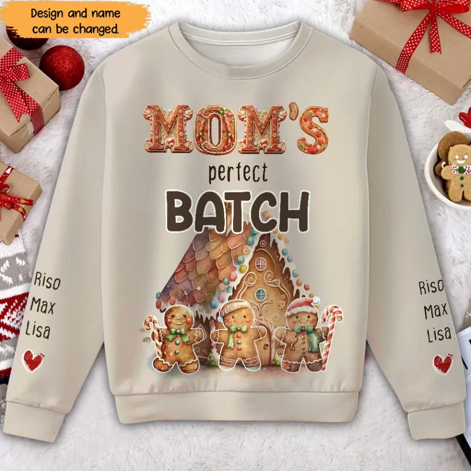 Personalized Mom's Perfect Batch Custom Kid Names Sweater Best Gift For Daughter's First Mother's Day