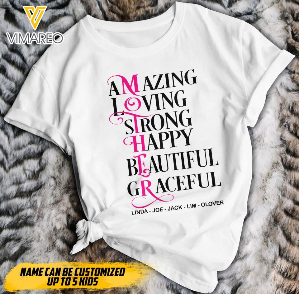 Personalized Mother With Kid NameT-Shirt Mother's Day Shirt Creative Mother's Day Gifts