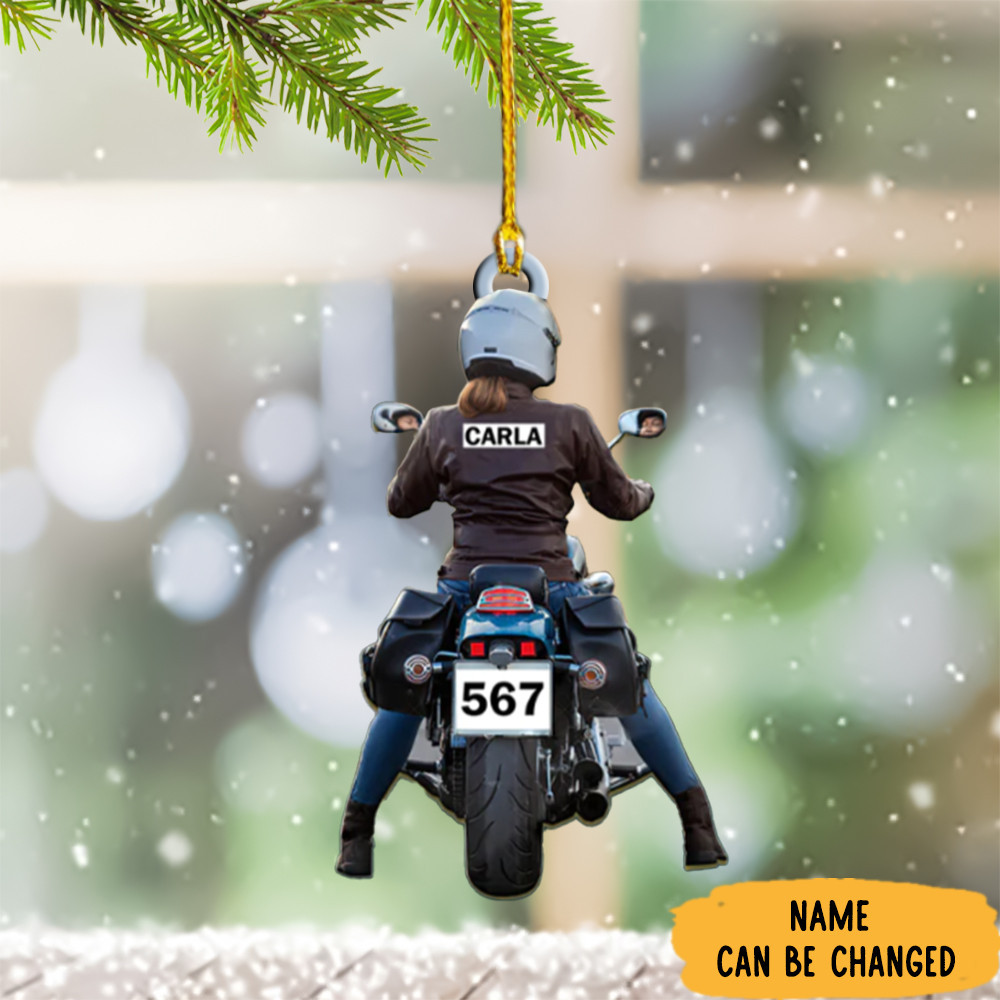 Personalized Motorcycle Ornament Motorcycle Christmas Ornament Gifts For Biker