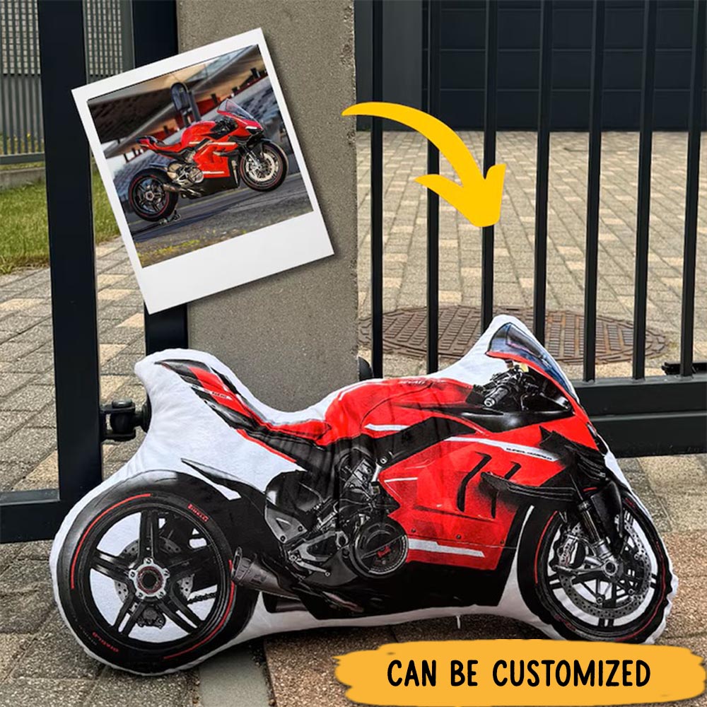 Personalized Motorcycle Pillow Personalized Bike Design Cushion Perfect Gift for Motorcycle Enthusiasts
