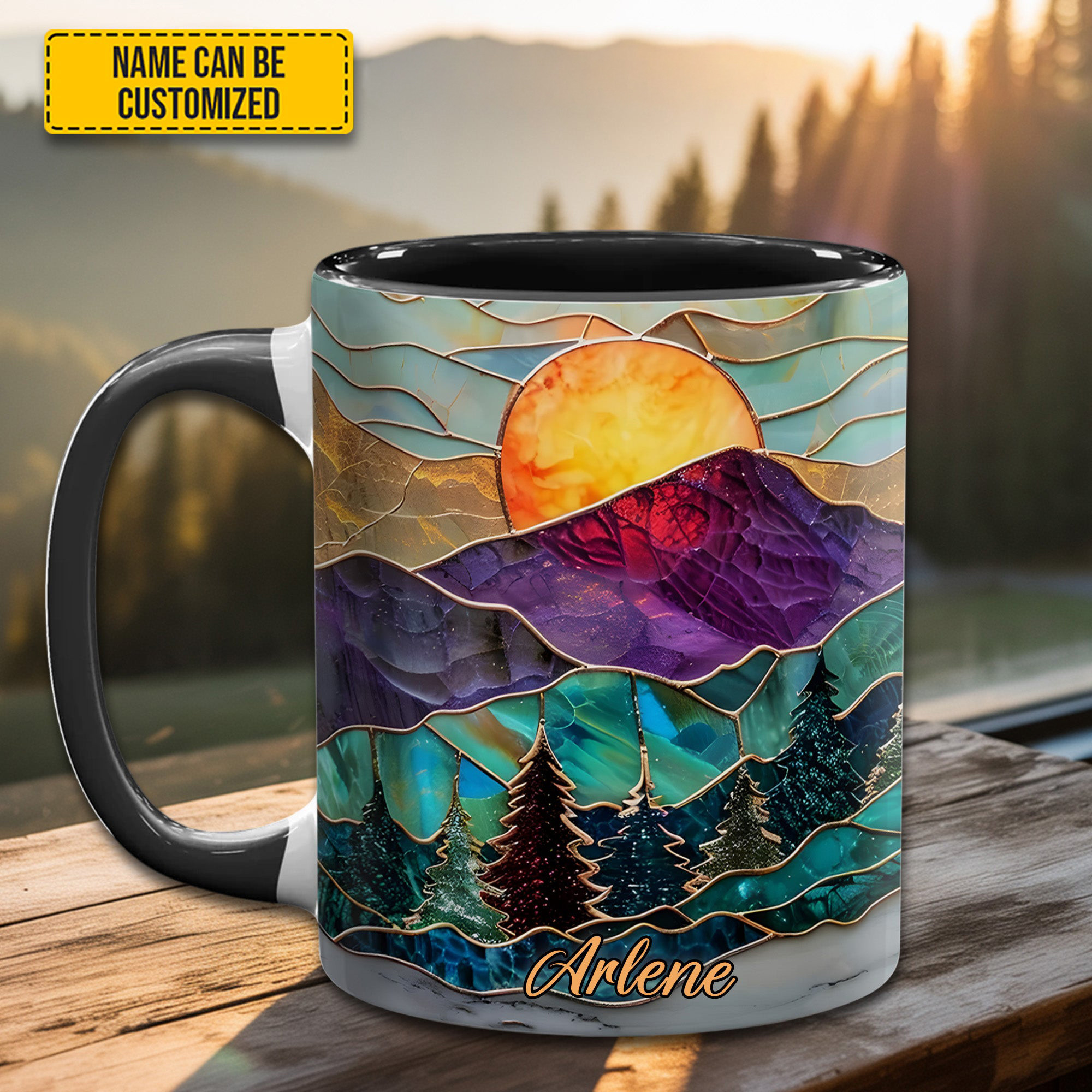Personalized Mountain Glow Mug Nature Vibe Coffee Mug Gifts For Mother