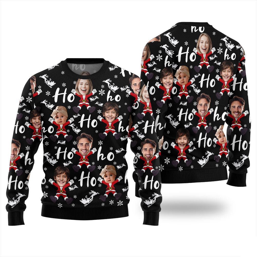 Personalized Multiple Faces Ugly Christmas Sweater Christmas Sweaters For Men