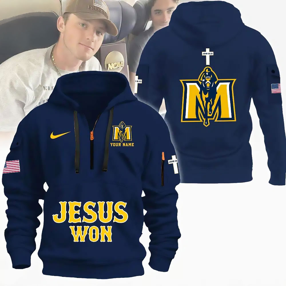 Personalized Murray State Racers Jesus Won Quarter Zip Hoodie Gift For Basketball Lover