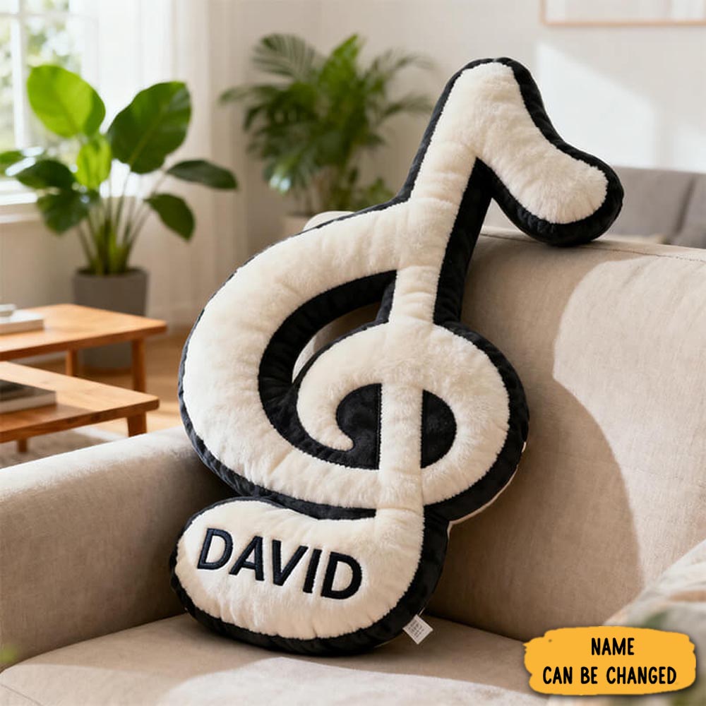Personalized Musical Note Pillow Sofa Decor Couch Pillow Gifts For Music Lovers