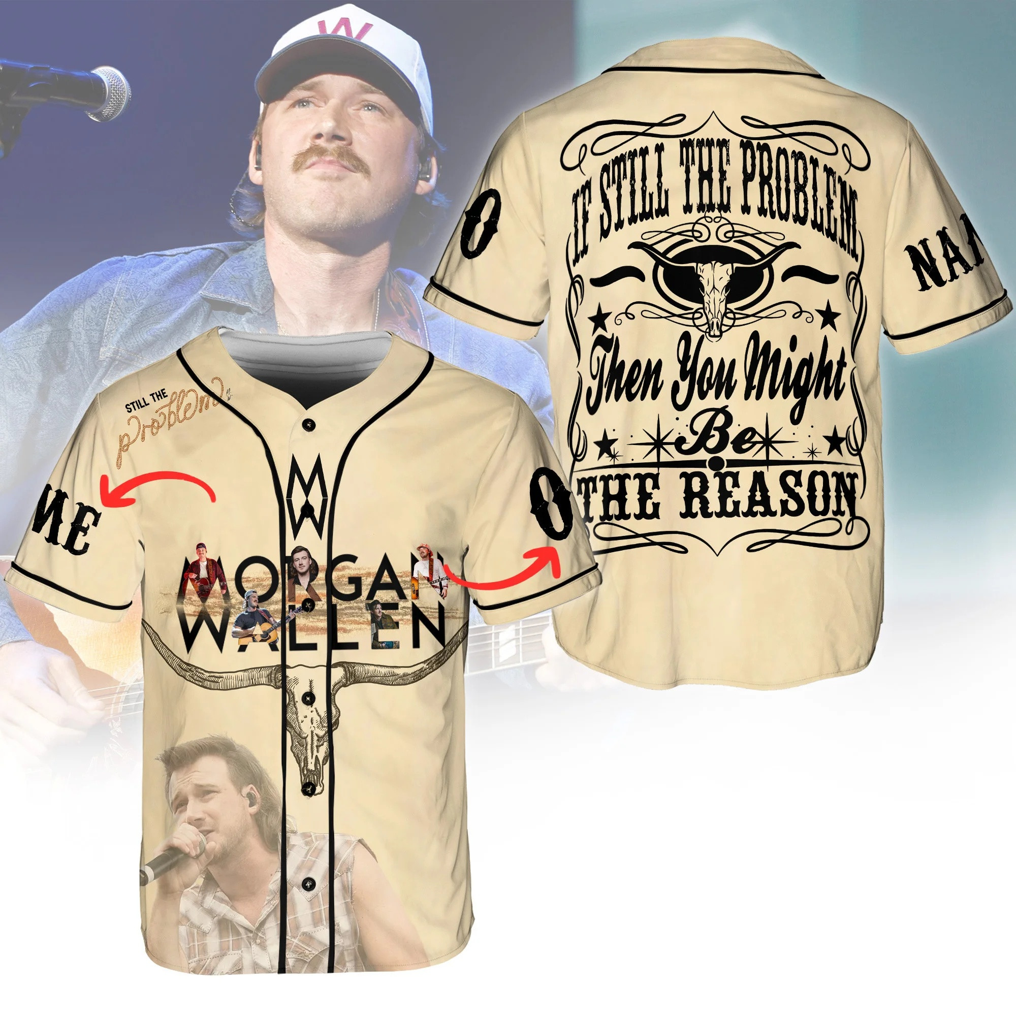 Personalized MW Still The Problem 2026 Baseball Jersey Morgan Wallen Concert Merch Gift Ideas
