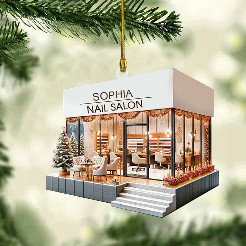 Personalized Nail Salon Ornament Gift For Nail Salon Owner Manicurist Nail Technician