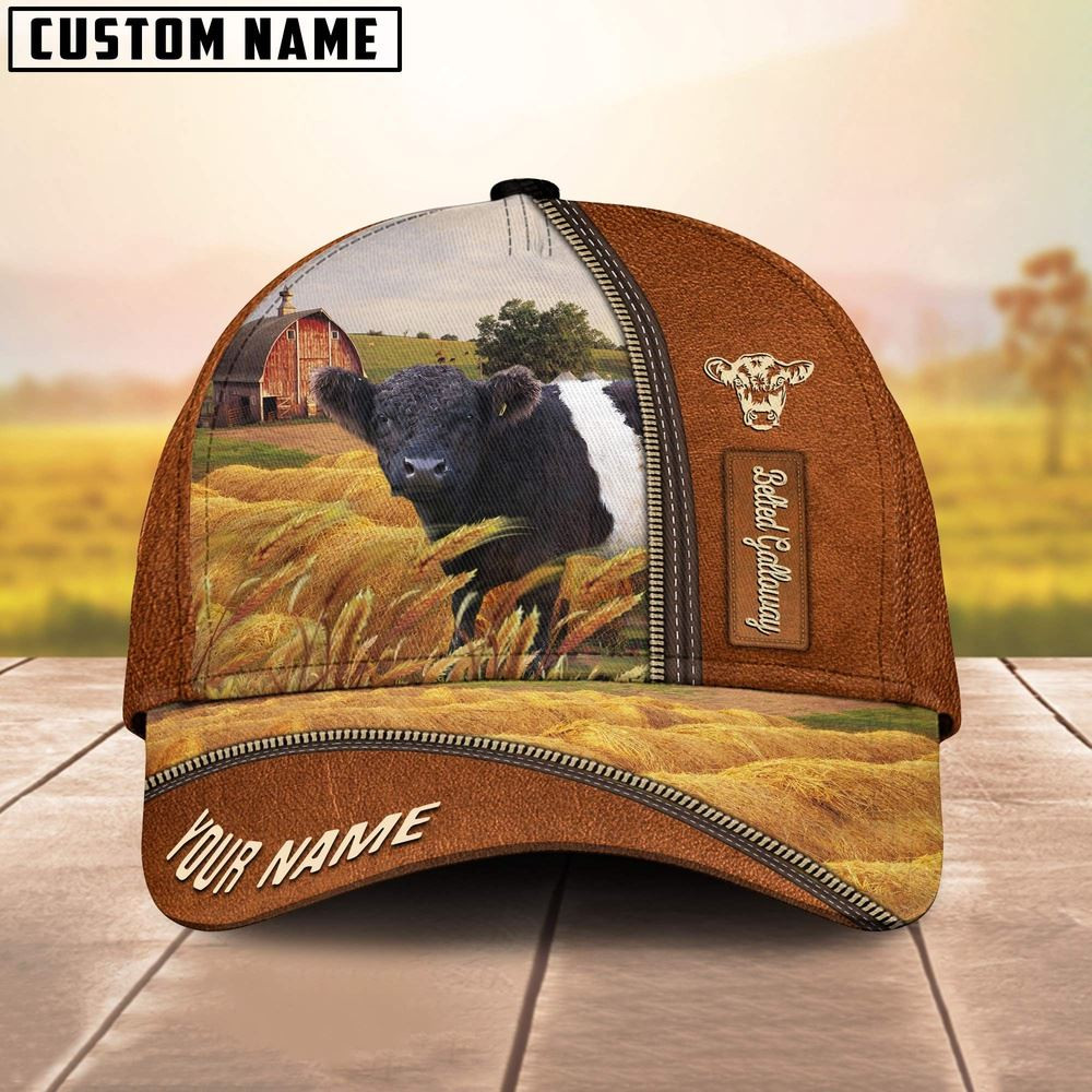 Personalized Name Belted Galloway Barn Farm Cap Farm Cap Farmer Baseball Cap Gift Ideas For Farmers