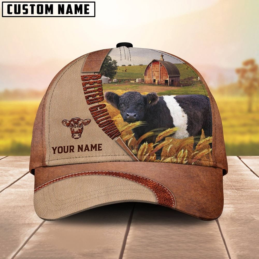 Personalized Name Belted Galloway Farm Barn Cap Farm Cap Farmer Baseball Cap Gift Ideas For Farmers