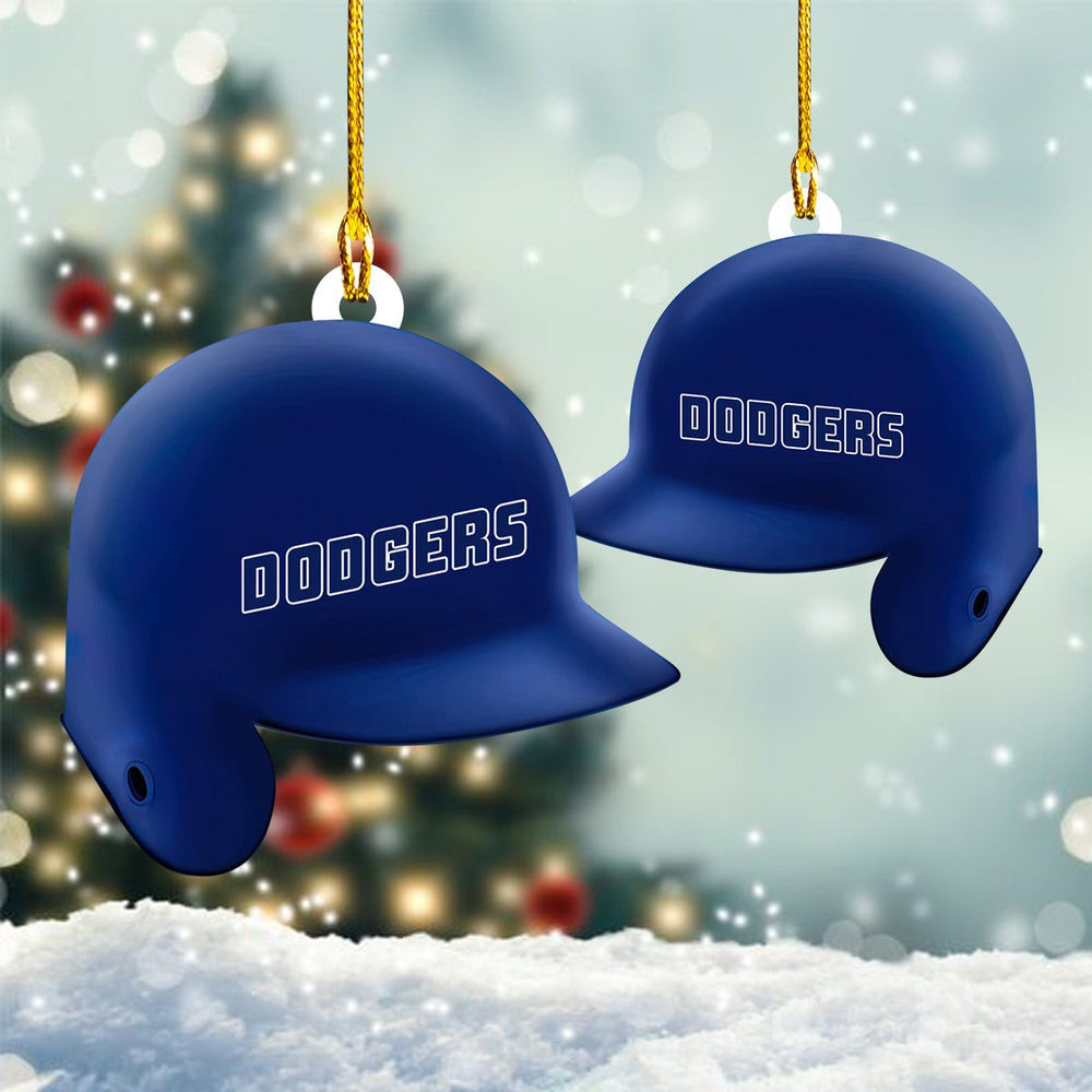 Personalized Name Blue Baseball Helmet Shaped Ornament Ornament Christmas for Baseball Lover