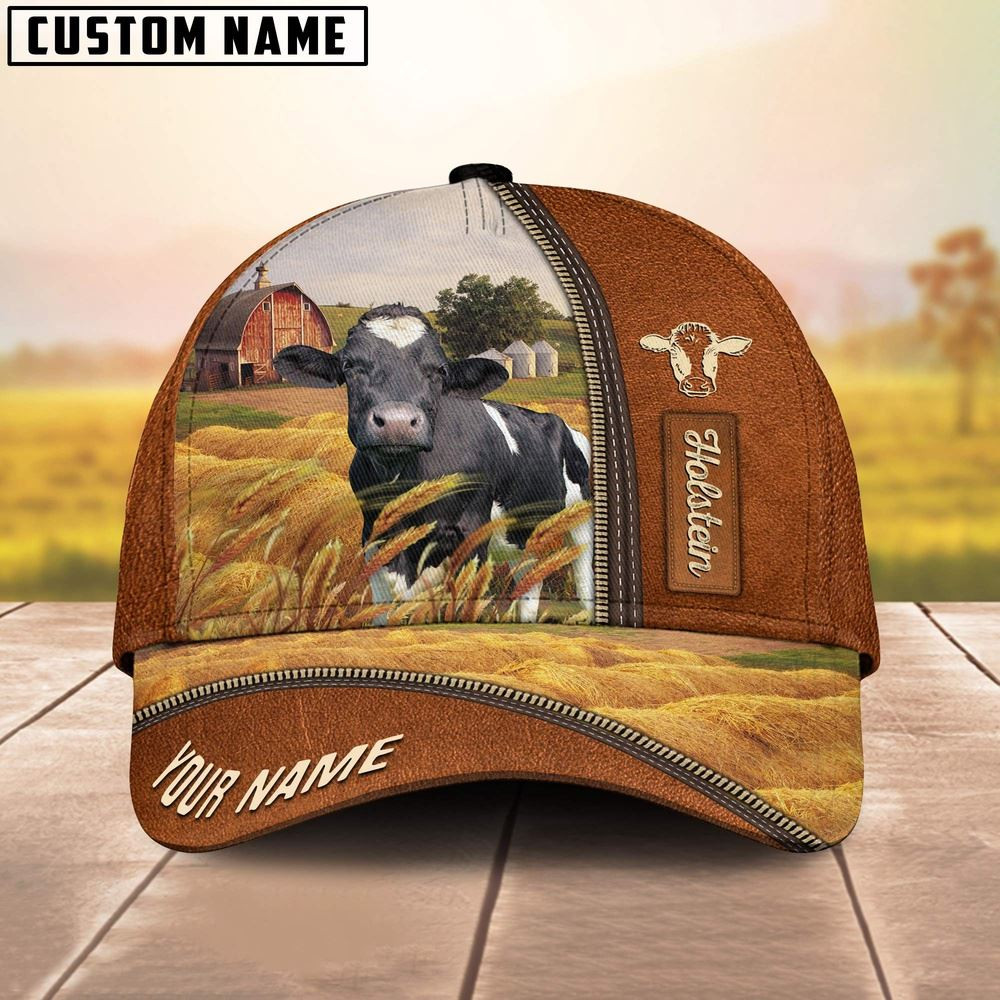 Personalized Name Holstein Barn Farm Cap Farm Cap Farmer Baseball Cap Best Gifts For Farmers