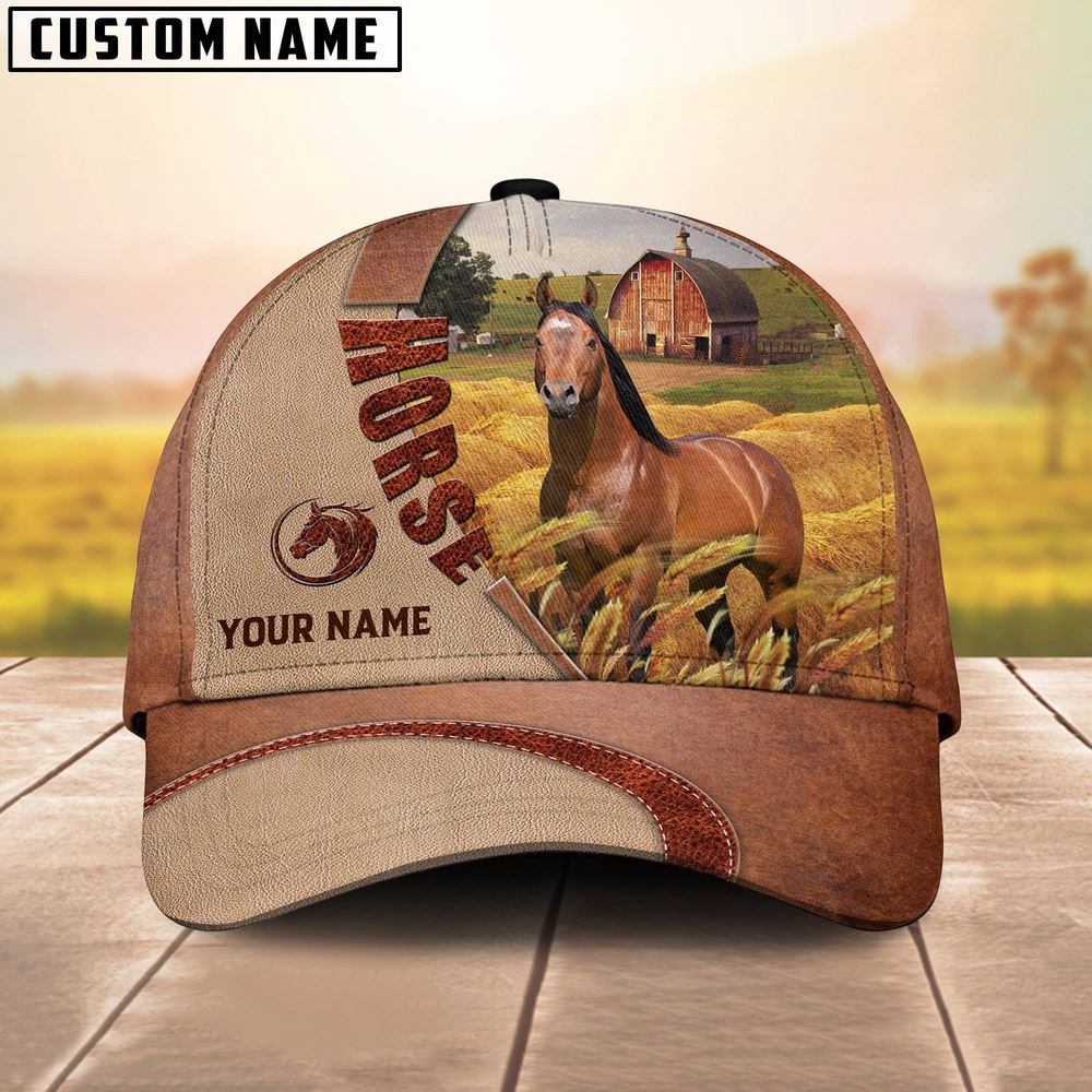 Personalized Name Horse Farm Barn Cap Farm Cap Farmer Baseball Cap Best Gifts For Farmers
