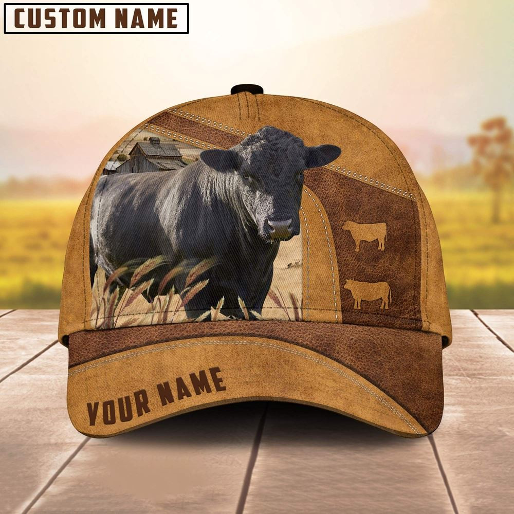 Personalized Name Lowline Angus Cattle Cap Farm Cap Farmer Baseball Cap Best Gifts For Farmers