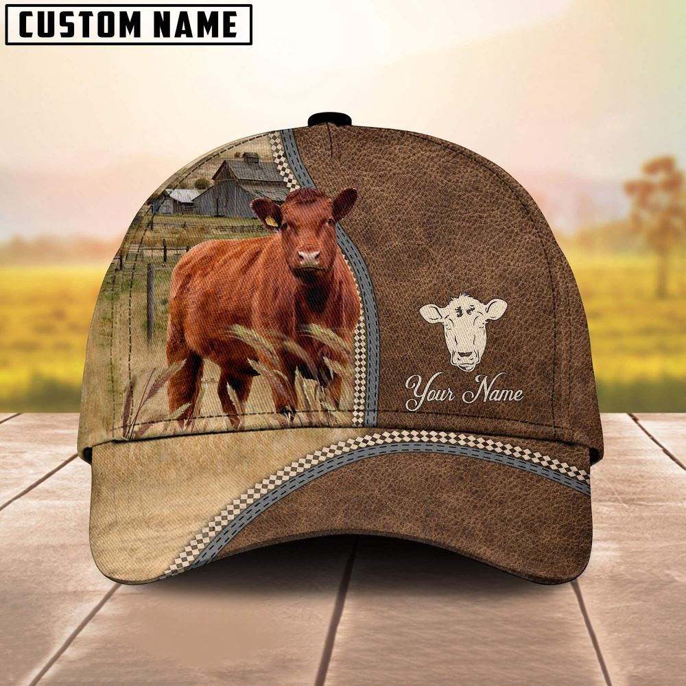 Personalized Name Red Angus Farming Cap Farm Cap Farmer Baseball Cap Best Gifts For Farmers