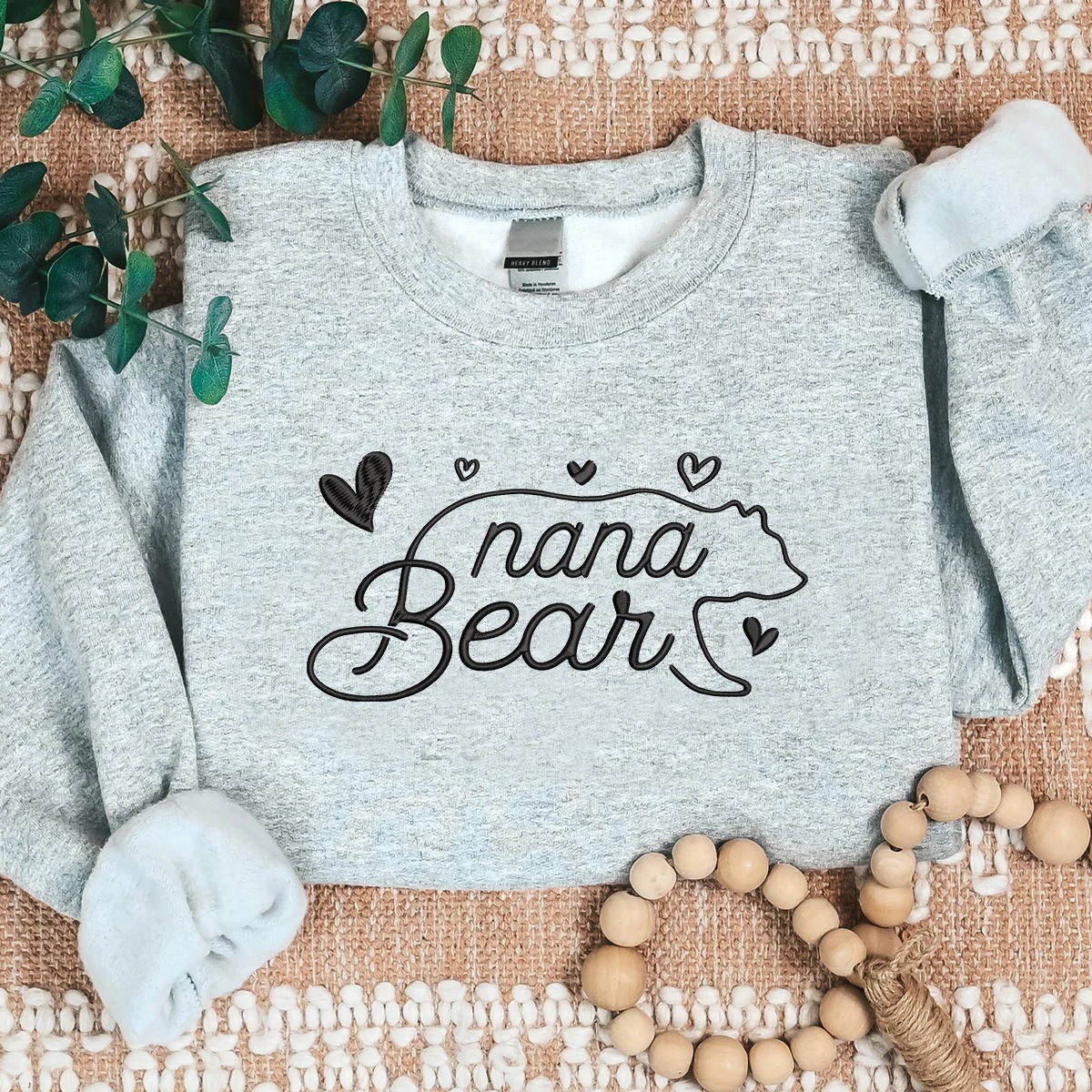 Personalized Nana Bear Sweatshirt Grandma Family Crewneck Gift for Mom
